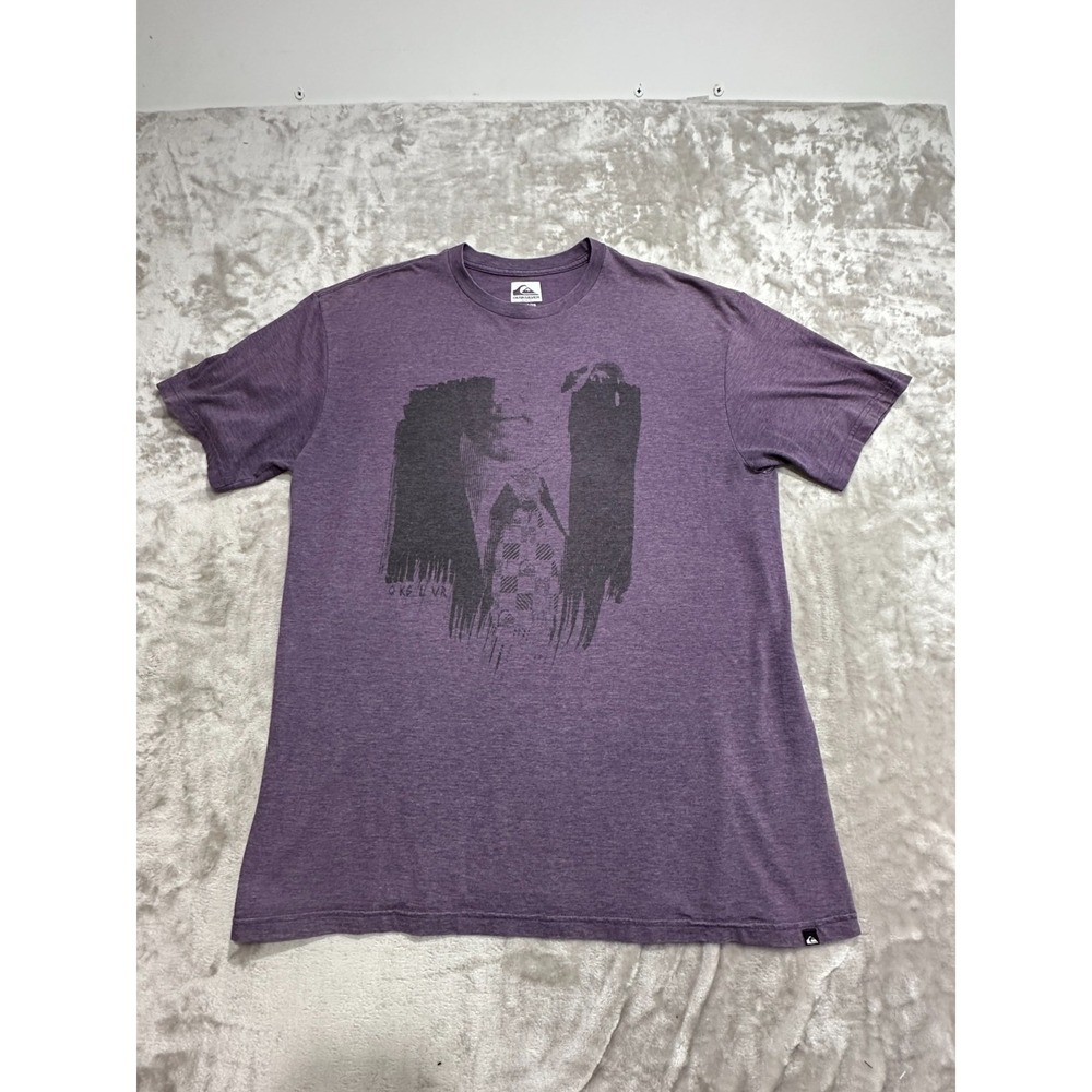 Quiksilver T-Shirt Mens Size XL Purple Short Sleeve Crew Neck EUC